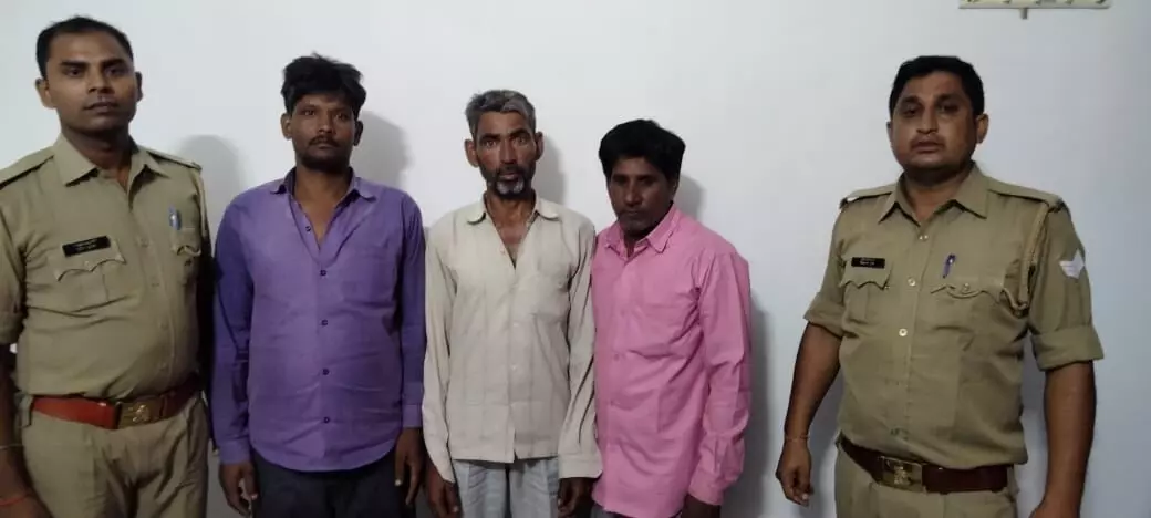 मन्सूरपुर पुलिस ने तीन जुआरी पकड़े