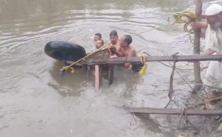 भैंसा बुग्गी पलटी, गरीब किसान पर टूटा दुखों का पहाड़