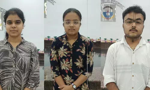 एम.जी. पब्लिक स्कूल में तीन विद्यार्थियों का नीट क्वालीफाई करने पर हुआ सम्मान