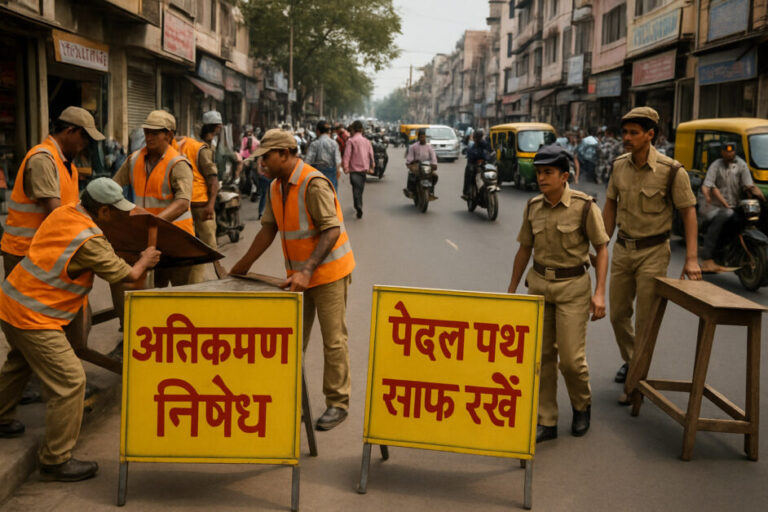 मुजफ्फरनगर अतिक्रमण हटाओ अभियान, पुलिस प्रशासन की संयुक्त कार्रवाई
