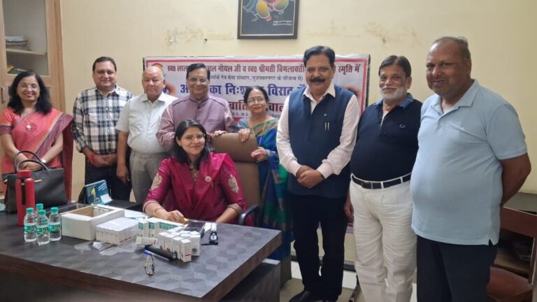 एम.जी. पब्लिक स्कूल में निःशुल्क नेत्र चिकित्सा शिविर में 175 लोगों को मिला लाभ