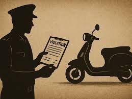 अजब-गजबः बिना कागज के पकड़ी गई स्कूटी-कट गया 20 लाख का चालान