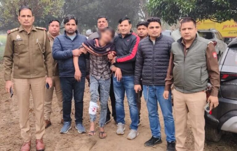 बुढ़ाना में मुठभेड़ के बाद 20 हजार का इनामी गौकश शौकत गिरफ्तार