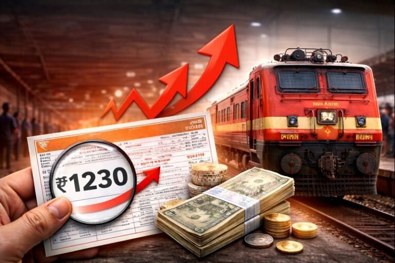 रेलवे यात्रियों को झटका: लंबी दूरी के सफर पर बढ़ा किराया, 26 दिसंबर से लागू