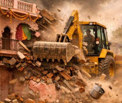 गिरिडीह दामाद बुलडोजर कांड ससुराल तोड़फोड़