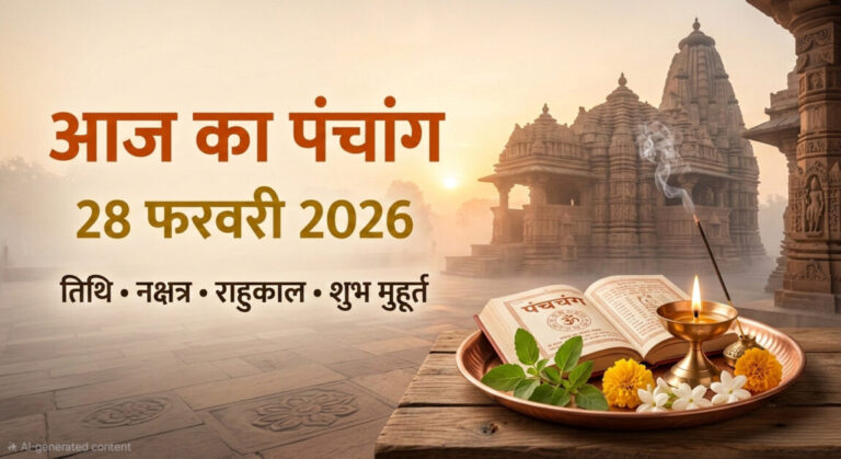 आज का पंचांग 28 फरवरी 2026: तिथि, राहुकाल, नक्षत्र और शुभ मुहूर्त