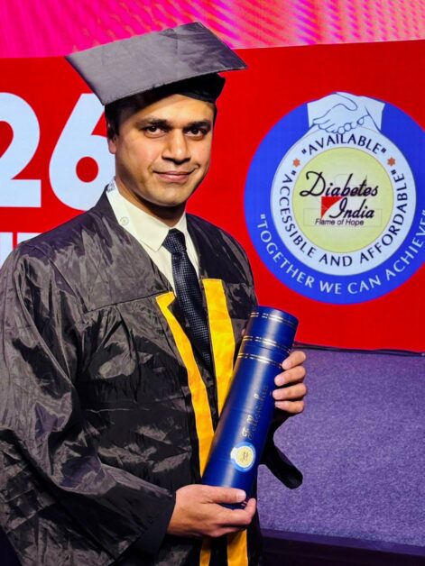 डॉ. नितिन गुप्ता अंतरराष्ट्रीय सम्मेलन में डायबिटीज की फैलोशिप से सम्मानित