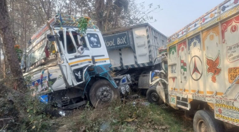 गंगनहर मार्ग पर ट्रक-पिकअप की भीषण टक्कर, दो बुजुर्गों की मौत
