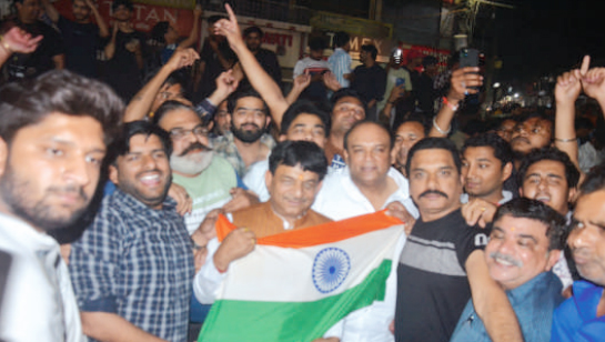 मुजफ्फरनगर में सड़कों पर आधी रात तक मना टी-20 विश्व कप जीत का जश्न