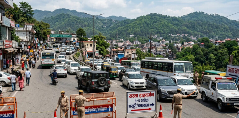 देहरादून ट्रैफिक प्लान: 3 से 5 अप्रैल तक मसूरी-ऋषिकेश रूट बदले