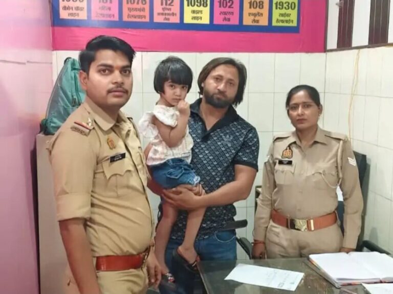 खतौली में रोती मिली 3 साल की बच्ची, पुलिस ने 30 मिनट में परिवार से मिलाया