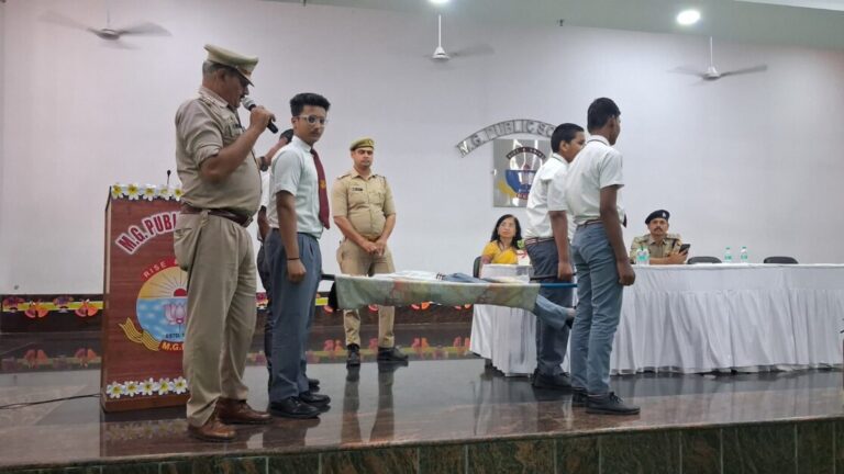 एम.जी. पब्लिक स्कूल में फायर सेफ्टी मॉक ड्रिल का आयोजन