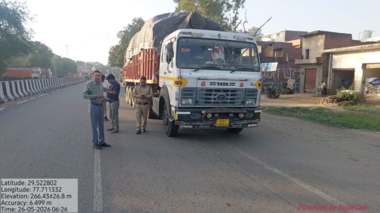 मुजफ्फरनगर-छपार टोल क्षेत्र में ओवरलोड खनन वाहनों पर बड़ी कार्रवाई