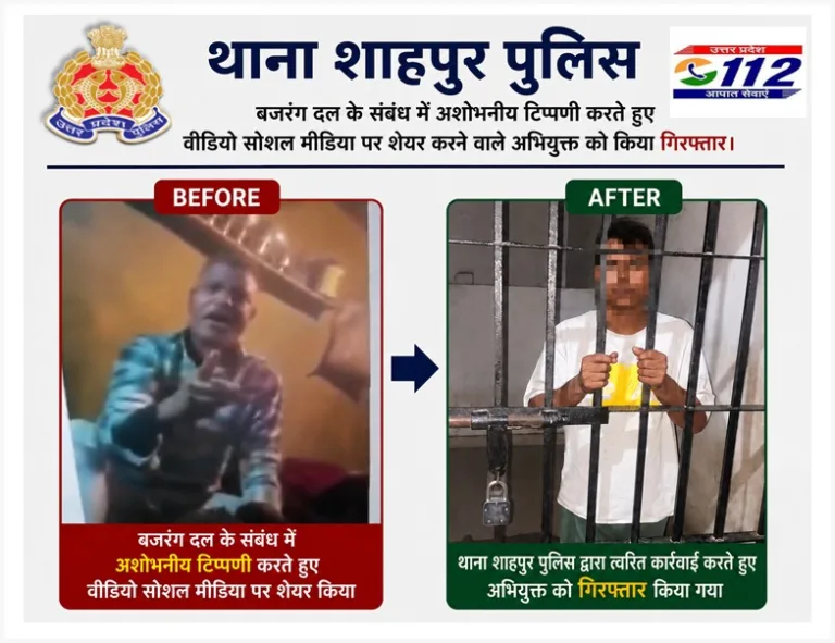 बजरंग दल पर आपत्तिजनक टिप्पणी करने वाला युवक गिरफ्तार