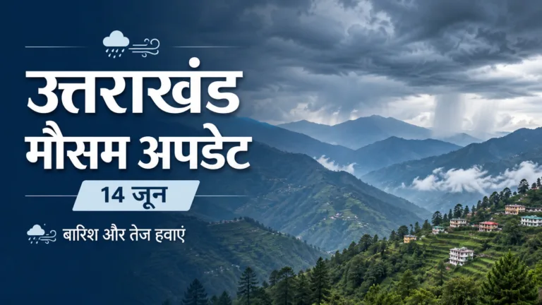 Uttarakhand Weather Update 14 June: उत्तराखंड के पहाड़ी जिलों में आज बारिश के आसार, तेज हवाओं का अलर्ट