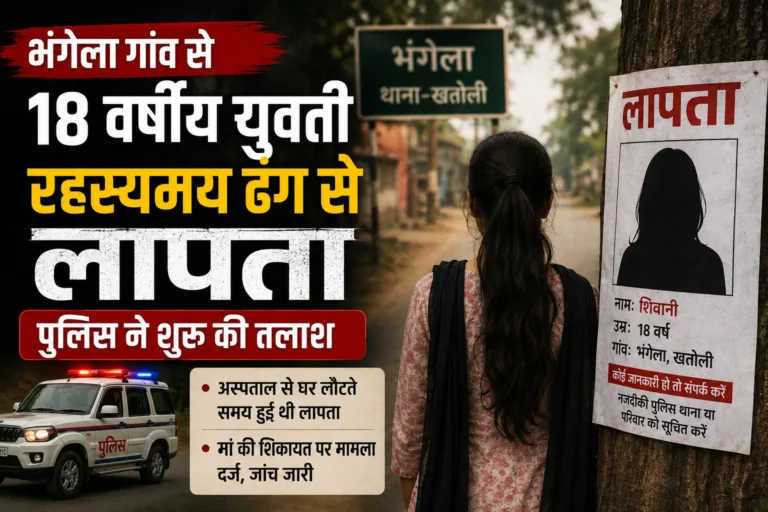 भंगेला गांव से 18 वर्षीय युवती रहस्यमय ढंग से लापता, पुलिस ने शुरू की तलाश